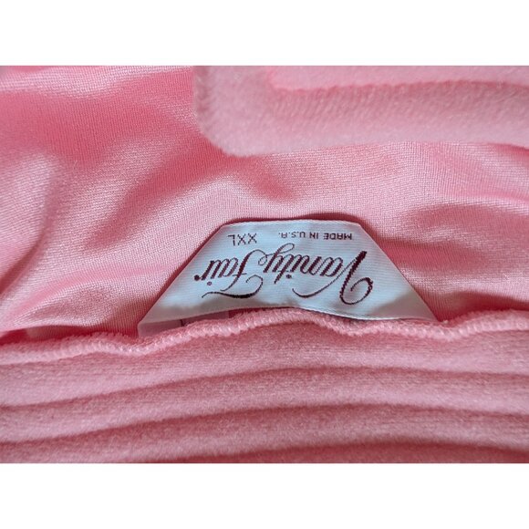 VTG Vanity Fair Womens Pink Zip-Front Robe XXL Size 3/4 Sleeves Soft Knit NWT - Picture 6 of 8